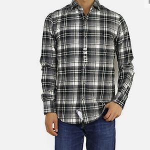 Ralph Lauren  flannel slim fit button down plaid shirt size Large